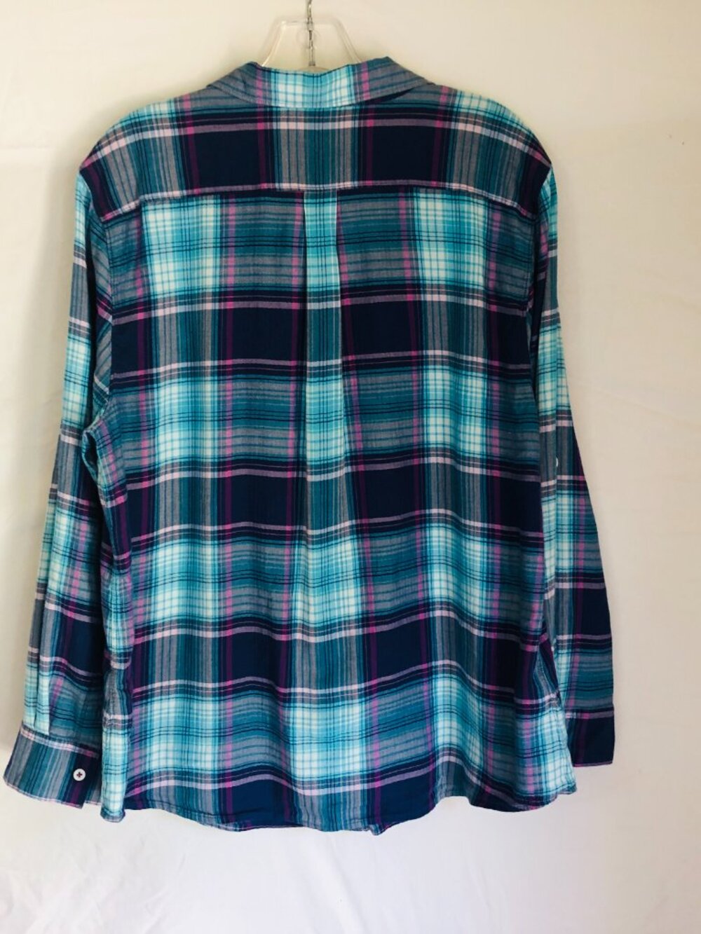 Tommy Bahama Women's XL Plaid Long Sleeve Button Up Blouse‎ Top - Picture 3 of 5